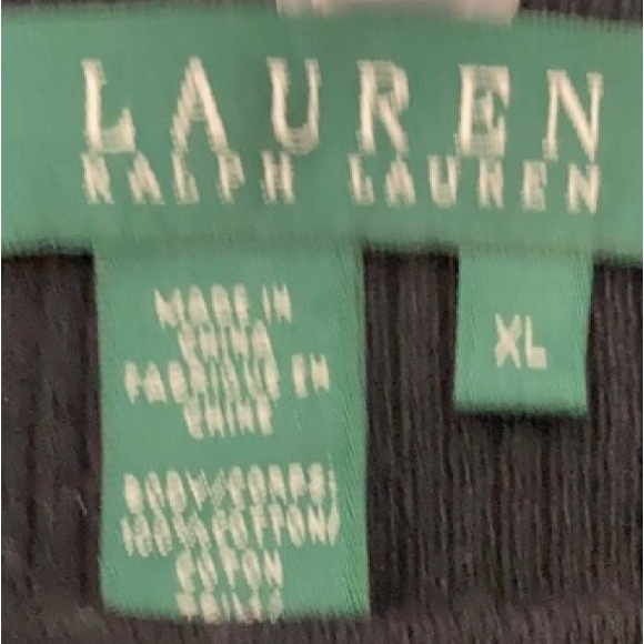 NWT Vintage Lauren Ralph Lauren Black Longsleeve Blouse Size XL - Picture 9 of 13